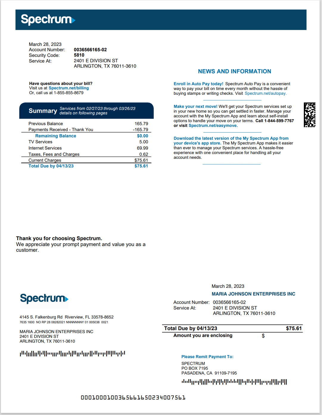 TX-德克萨斯州-Spectrum-Bill