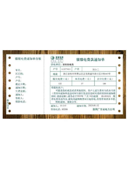 中国|China State Grid Utility Bills国家电网水电费账单PS/PSD模板(V1)