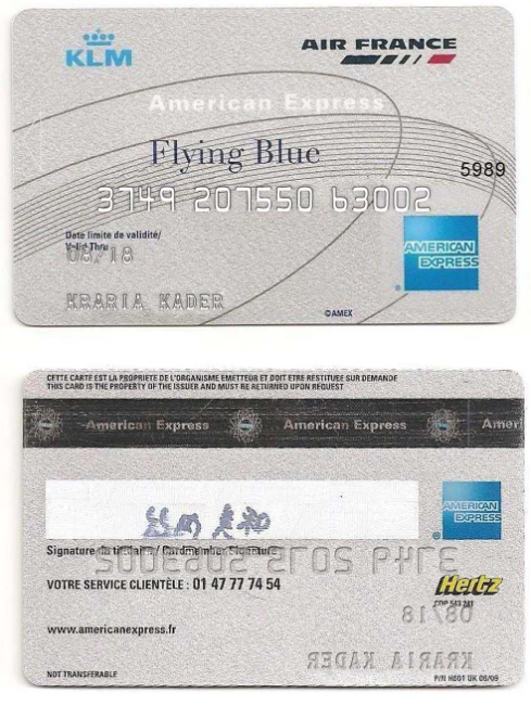 美国运通Flying Blue信用卡PS/PSD模板