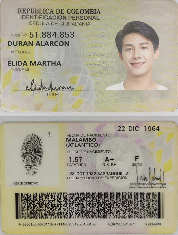 哥伦比亚ID Card-PSD